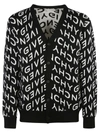 GIVENCHY ALL-OVER LOGO PATTERNED CARDIGAN,11730752