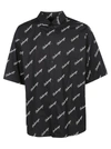 BALENCIAGA SIGNATURE LOGO PRINT SHIRT,647354 TJLY71070