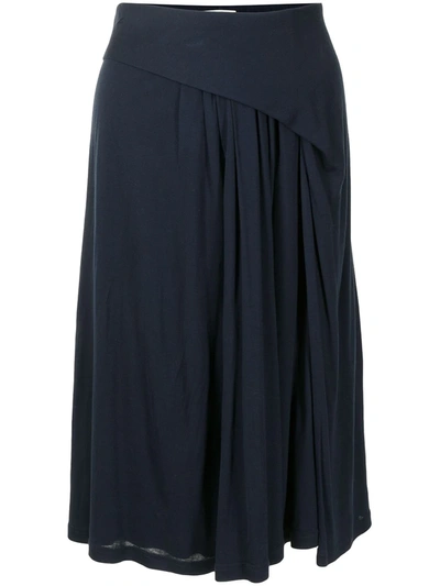 Pre-owned Balenciaga Draped Knee-length Skirt In Blue