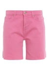 7 FOR ALL MANKIND BOY SHORTS COTTON SHORTS IN PINK
