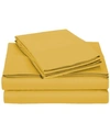 UNIVERSAL HOME FASHIONS UNIVERSITY 6 PIECE GOLD SOLID QUEEN SHEET SET