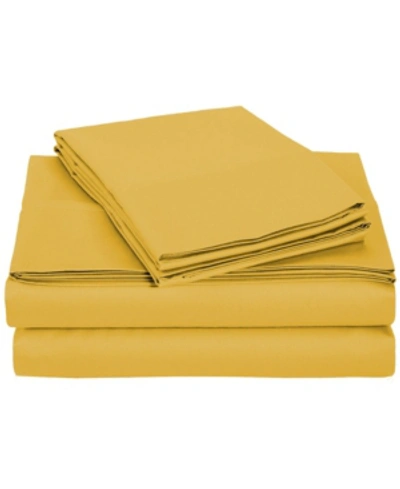 Universal Home Fashions University 6 Piece Gold Solid King Sheet Set Bedding