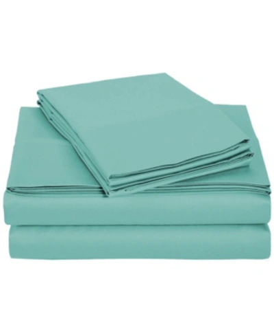 Universal Home Fashions University 6 Piece Teal Solid King Sheet Set Bedding