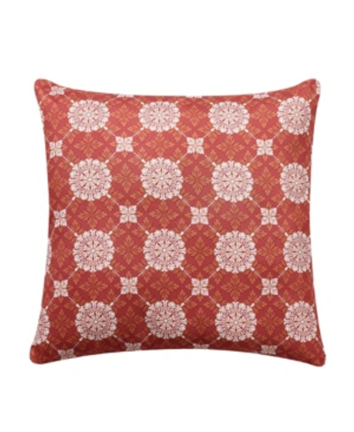 Harper Lane Mandala Lattice Decorative Pillow, 18 X 18 In Rust