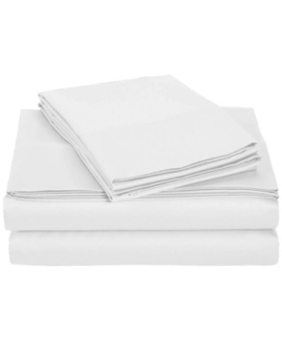 Universal Home Fashions University 6 Piece White Solid King Sheet Set Bedding
