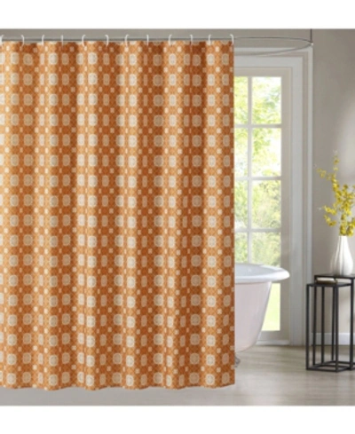 Harper Lane Mandala Lattice Shower Curtain With 12 Rings Bedding In Mustard