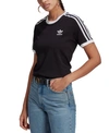 Adidas Originals Adicolor Three Stripe T-shirt In Black