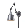 Elk Lighting 1 Light Swingarm Sconce In Weathered Zinc In Silver