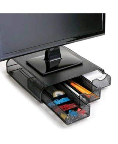 Mind Reader Pc, Laptop, Imac Monitor Stand And Desk Organizer In Black