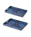 AB HOME MODERN CHIC RECTANGULAR TRAYS, SET OF 2