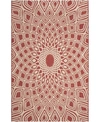 SAFAVIEH COURTYARD CY6616 RED AND BEIGE 5'3" X 7'7" SISAL WEAVE OUTDOOR AREA RUG