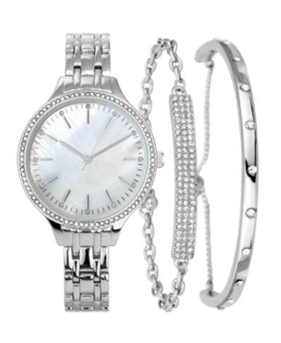 Inc International Concepts Women's Bracelet Watch Set 36mm, Created For Macy's In Silver