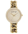 KENDALL + KYLIE WOMEN'S KENDALL + KYLIE BRAIDED LEOPARD STAINLESS STEEL STRAP ANALOG WATCH 40MM