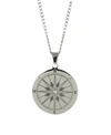 EVE'S JEWELRY MEN'S STAINLESS STEEL COMPASS NECKLACE