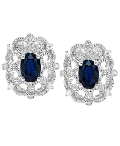 Macy's Sapphire Milgrain Earrings