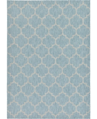 Bridgeport Home Outdoor Pashio Pas5 8' X 11' 4" Area Rug In Aquamarine