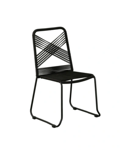 Holly & Martin Holly Martin Padko Outdoor Rope Chairs 2 Piece Set In Black