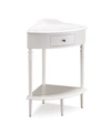 Leick Home Favorite Finds Corner Stand Table With Storage In Natural