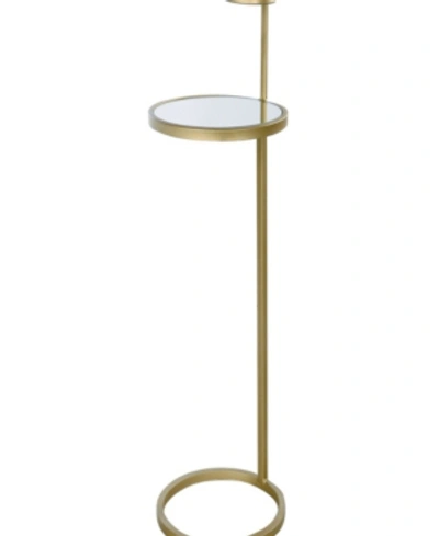 Ab Home Round Chair Side Table In Gold