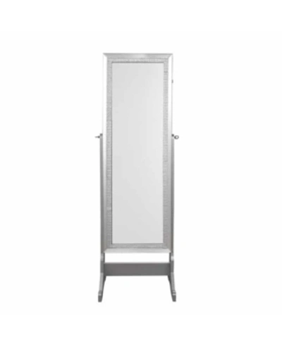 Inspired Home Sparkle Jewelry Armoire Full Length Cheval Mirror In Champagne