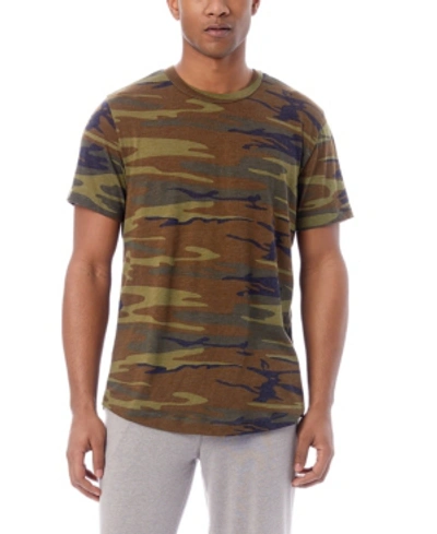 Alternative Apparel Men's Eco-jersey Printed Shirttail T-shirt In Camo