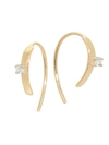 LANA JEWELRY WOMEN'S 14K YELLOW GOLD & DIAMOND MINI FLAT EARRINGS,400013685472