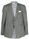 Thom Browne Super 120s Wool Blazer In Grey