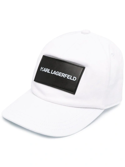 Karl Lagerfeld Kids' Karl Logo棒球帽 In White