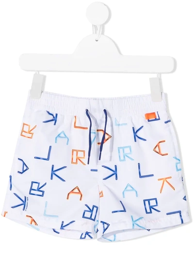 Karl Lagerfeld Kids' Digi Karl Swimming Shorts In Multicolor