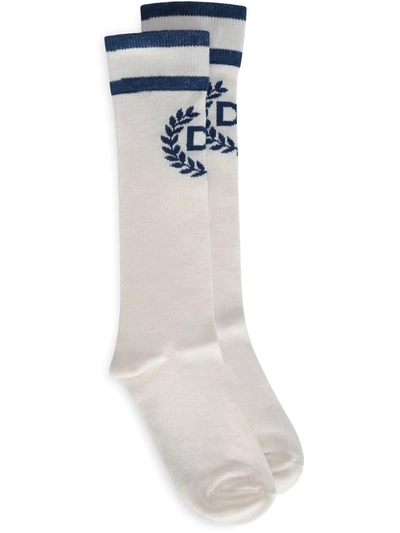 Dolce & Gabbana Kids' Logo-print Ankle Socks In Multi