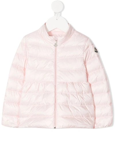 Moncler Babies' Logo-patch Padded Coat In Pink