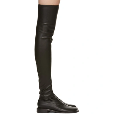 Proenza Schouler Pipe Faux-leather Over-the-knee Boots In Black