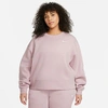 Nike Pull Over Fleece Sweatshirt In Light Pink