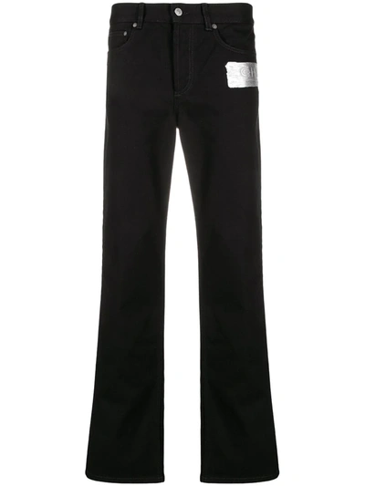 Givenchy Logo-patch Straight-leg Jeans In Black