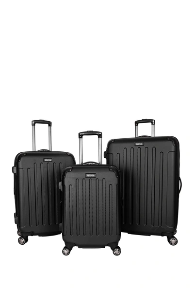 Kenneth Cole Reaction Renegade 3-piece 8-wheel Spinner Lightweight Hardside Expandable Luggage Set In Black