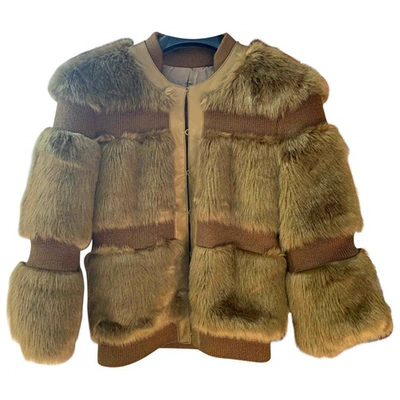 Pre-owned Silvian Heach Faux Fur Short Vest In Other