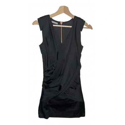 Pre-owned Carin Wester Mini Dress In Black