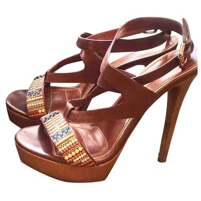 Pre-owned Lerre Leather Sandals In Brown