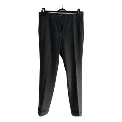 Pre-owned Etro Wool Large Pants In Grey