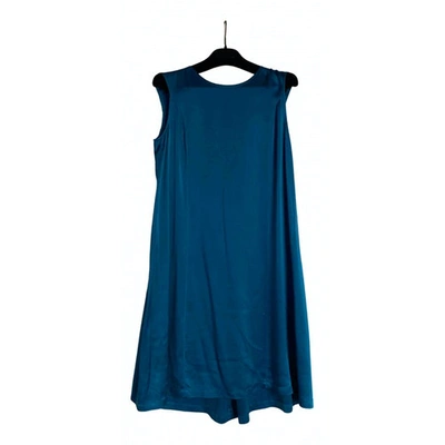 Pre-owned L'autre Chose Silk Mini Dress In Blue