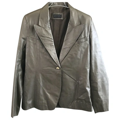 Pre-owned Bruuns Bazaar Leather Blazer In Other