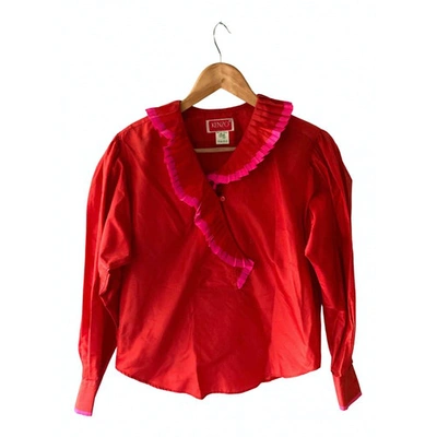 Pre-owned Kenzo Silk Blouse In Red