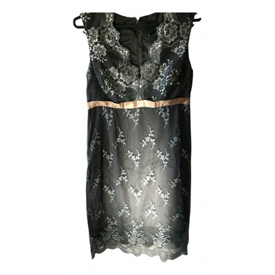 Pre-owned Anna Sui Lace Mid-length Dress In Anthracite