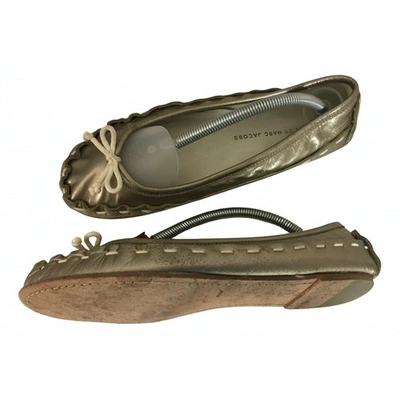 Pre-owned Marc By Marc Jacobs Leather Ballet Flats In Silver