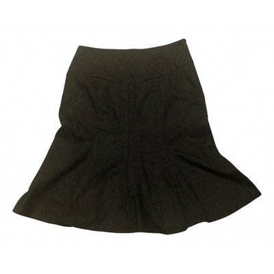 Pre-owned Diane Von Furstenberg Wool Mini Skirt In Grey