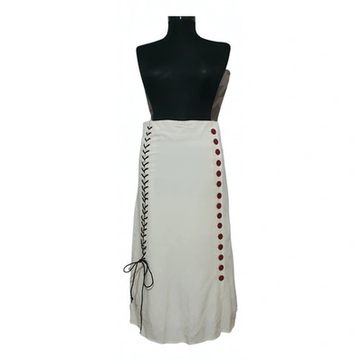 Pre-owned By Malene Birger Mid-length Skirt In White