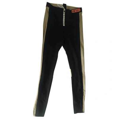 Pre-owned P.e Nation Black Synthetic Trousers
