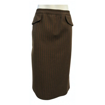 Pre-owned Chloé Wool Mid-length Skirt In Multicolour