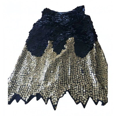 Pre-owned Manoush Glitter Mini Dress In Black