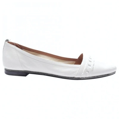 Pre-owned Rachel Zoe Leather Flats In White